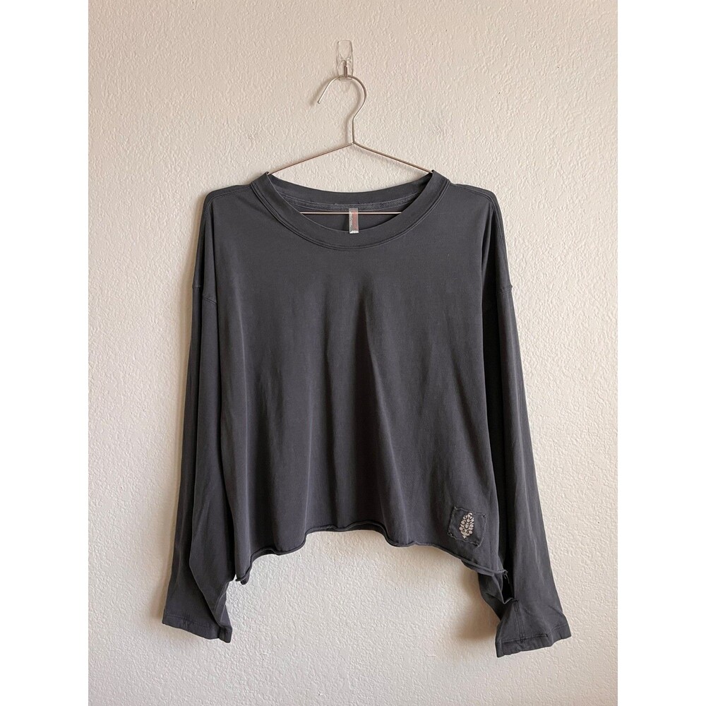 Free People FP MOVEMENT Inspire Layer Top in Dark Gray Size LARGE